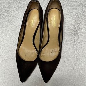 Coach Brown Suede Pump